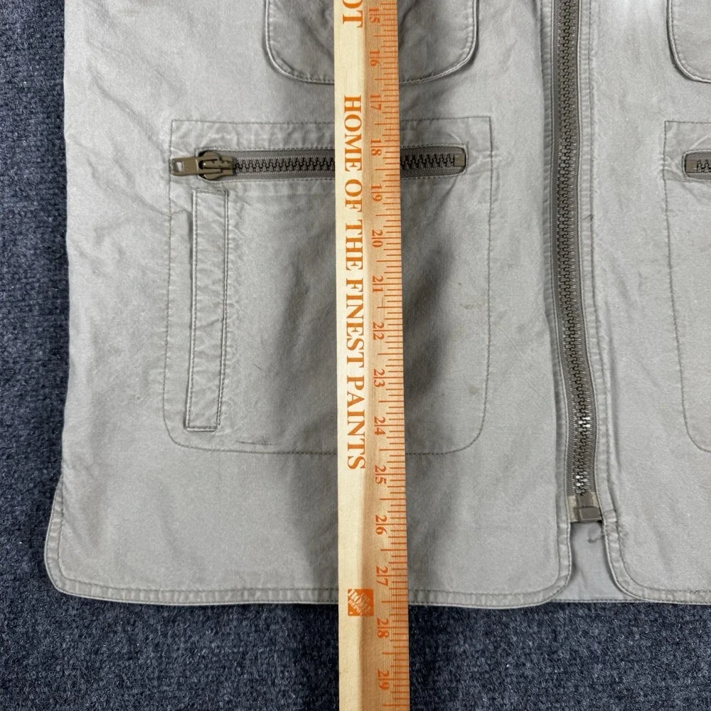 Rare Vintage BANANA REPUBLIC Full Zip Safari Vest Jacket 80s 90s Beige Tan SZ XL